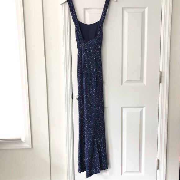 Rolla's Blue White Polka Dot Starry Night Jumpsuit Criss Cross Back NWT Medium - Picture 14 of 15